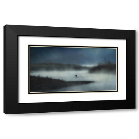 In The River Fog Black Modern Wood Framed Art Print with Double Matting by Yamashita, Takafumi