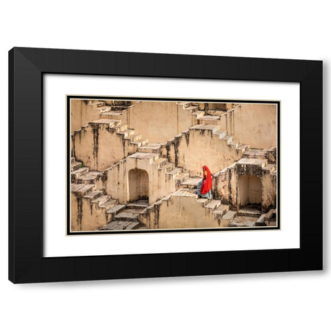The Tale Of A Well Black Modern Wood Framed Art Print with Double Matting by Yu Wu, Irene