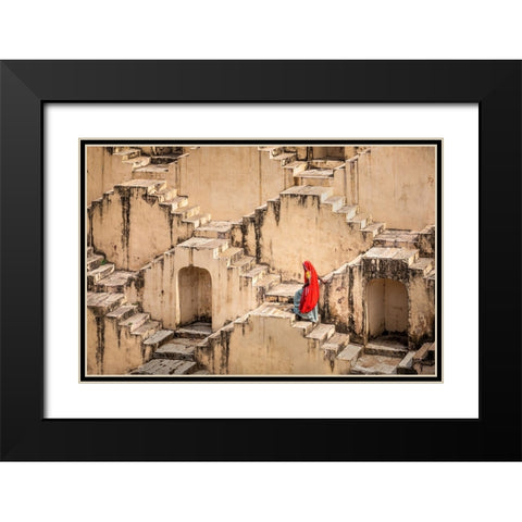 The Tale Of A Well Black Modern Wood Framed Art Print with Double Matting by Yu Wu, Irene
