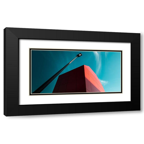 ... Red Black Modern Wood Framed Art Print with Double Matting by Vollrath, Jorg