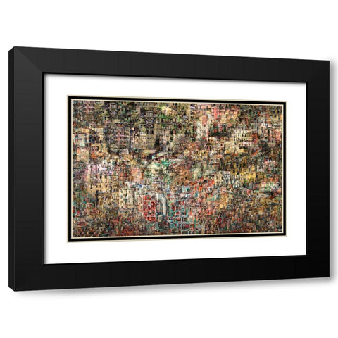 Riomaggiore Black Modern Wood Framed Art Print with Double Matting by Hawerkamp, Hans-Wolfgang