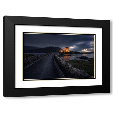 Eilean Donan Castle Black Modern Wood Framed Art Print with Double Matting by Alvarez Osorio, Cesar