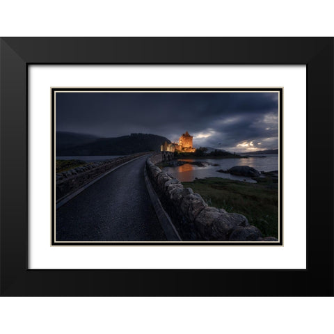 Eilean Donan Castle Black Modern Wood Framed Art Print with Double Matting by Alvarez Osorio, Cesar