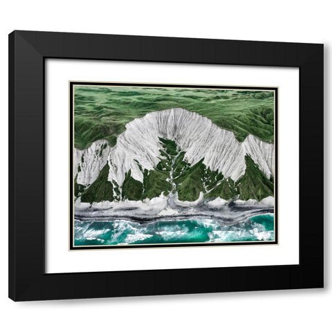 Sakhalin Black Modern Wood Framed Art Print with Double Matting by Dydkovskiy, Igor