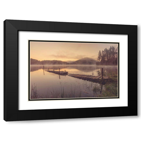 In The Morning Black Modern Wood Framed Art Print with Double Matting by Peeva, Zlatina