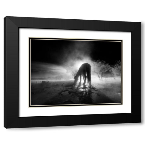 The winter Black Modern Wood Framed Art Print with Double Matting by Z, Bingo