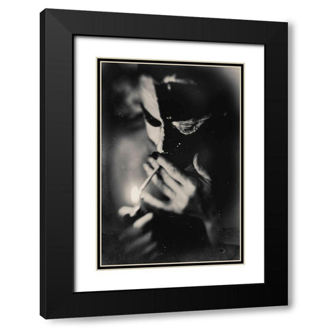 Untitled Black Modern Wood Framed Art Print with Double Matting by Bousca, Bogdan