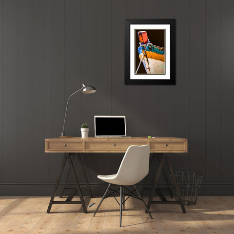 Boat - Xlix Black Modern Wood Framed Art Print with Double Matting by Wood, Carlos