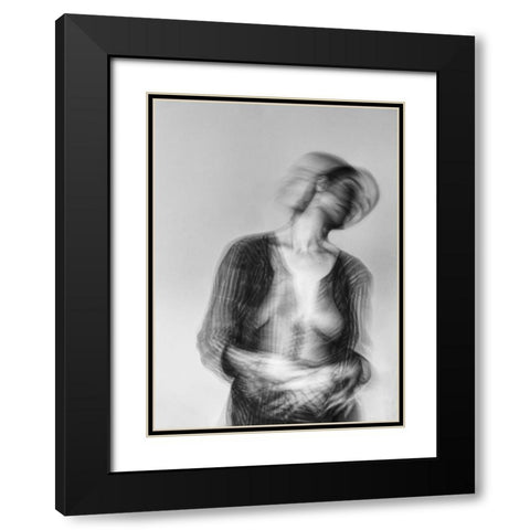 Escape Black Modern Wood Framed Art Print with Double Matting by Petrica, Cristina