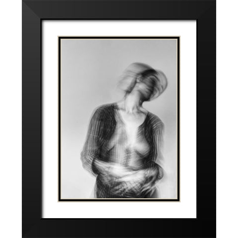 Escape Black Modern Wood Framed Art Print with Double Matting by Petrica, Cristina