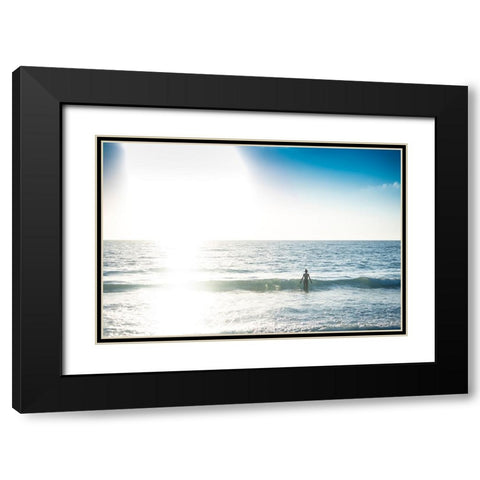 Seaglare Black Modern Wood Framed Art Print with Double Matting by Belotti, Nicola