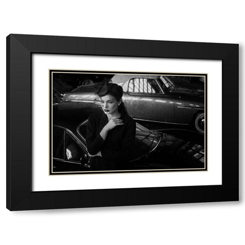 Untitled Black Modern Wood Framed Art Print with Double Matting by Skip, Anthony