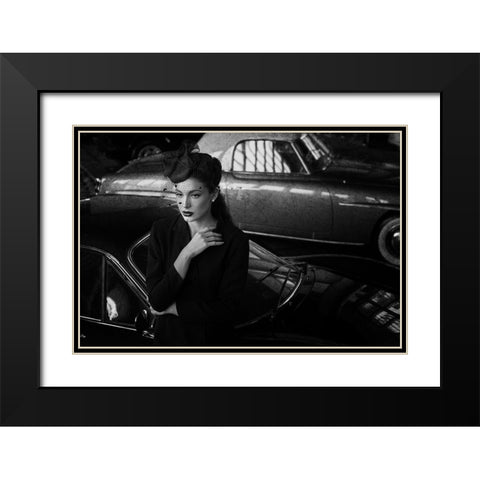 Untitled Black Modern Wood Framed Art Print with Double Matting by Skip, Anthony