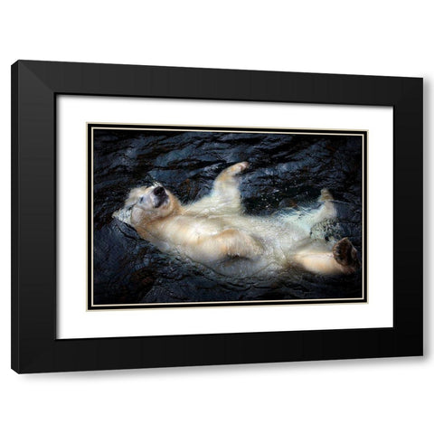 Her Cuteness-Floating .... Black Modern Wood Framed Art Print with Double Matting by Wenner-Braun, Antje