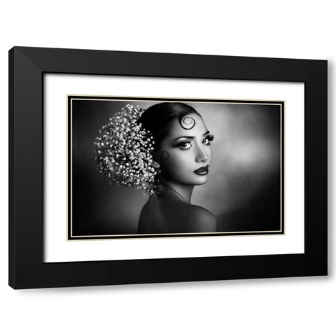 Nature Black Modern Wood Framed Art Print with Double Matting by Tambe, Peppe