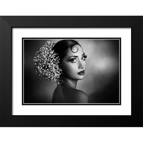 Nature Black Modern Wood Framed Art Print with Double Matting by Tambe, Peppe