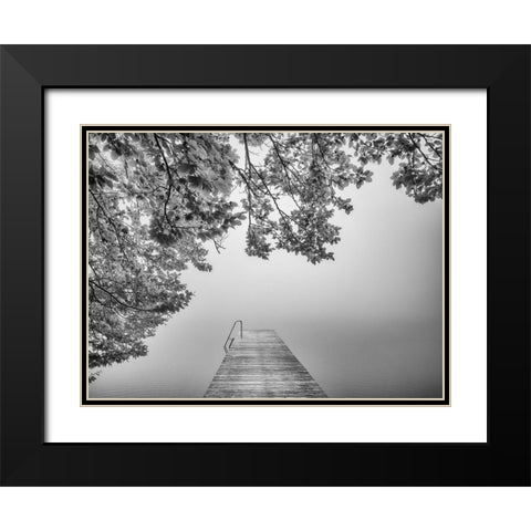 The Sound Of Silence Black Modern Wood Framed Art Print with Double Matting by Lisa Roeder, Margit