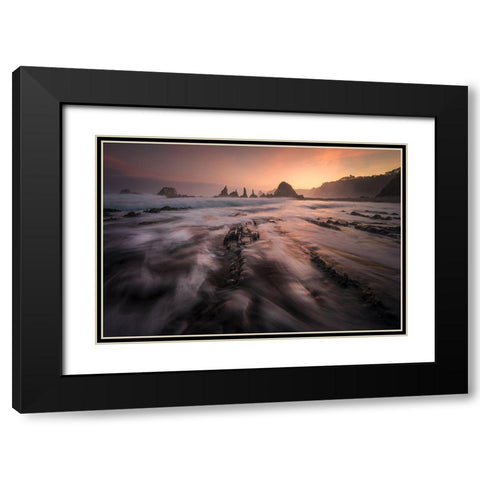 Gueirua Black Modern Wood Framed Art Print with Double Matting by Alvarez Osorio, Cesar