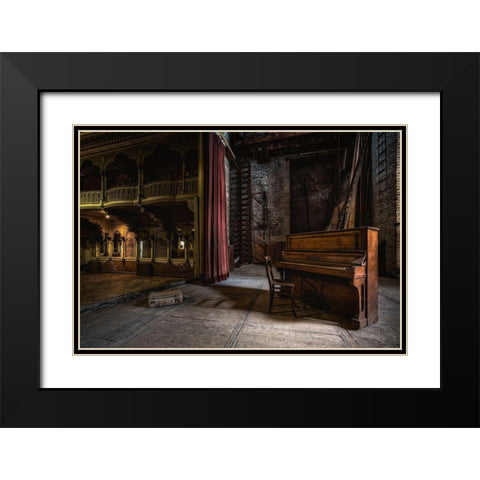 Show-Interrupted Black Modern Wood Framed Art Print with Double Matting by Popan, Adrian