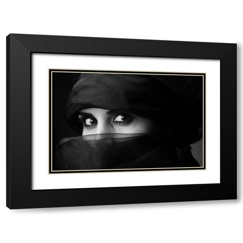 Untitled Black Modern Wood Framed Art Print with Double Matting by Mokhtari, Mehdi