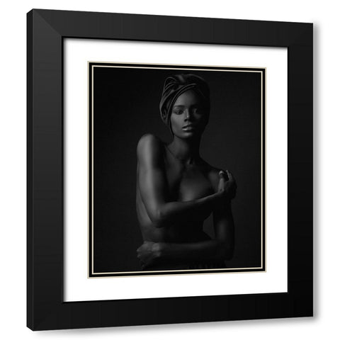 Ebano Black Modern Wood Framed Art Print with Double Matting by Diaz, Anderson