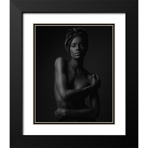 Ebano Black Modern Wood Framed Art Print with Double Matting by Diaz, Anderson