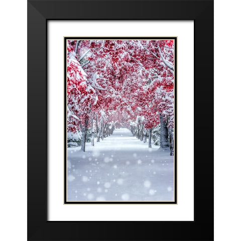 Untitled Black Modern Wood Framed Art Print with Double Matting by Nagahata, Yuusei