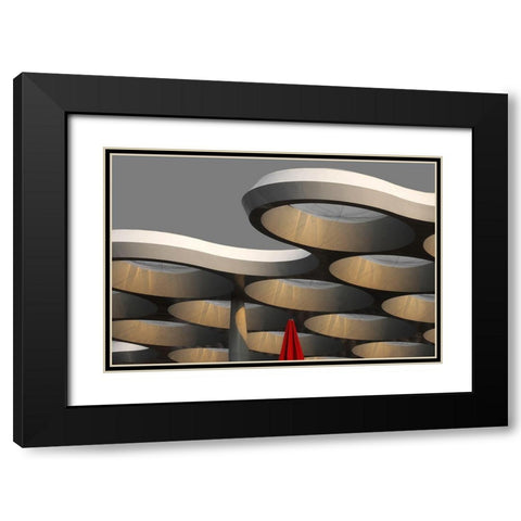 Golden Canopy Black Modern Wood Framed Art Print with Double Matting by Hawerkamp, Hans-Wolfgang