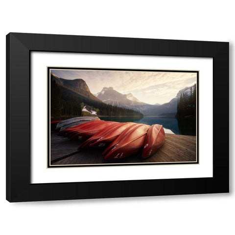 Sunrise Rest Black Modern Wood Framed Art Print with Double Matting by Gamito, Clara