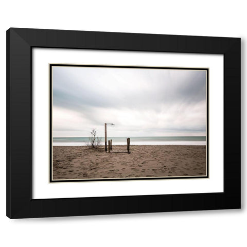 The Last Black Modern Wood Framed Art Print with Double Matting by Della Latta, Massimo