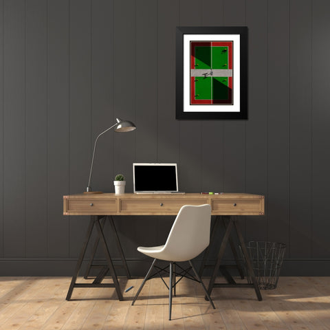 Sports Field Black Modern Wood Framed Art Print with Double Matting by Buczkowski, Tomasz