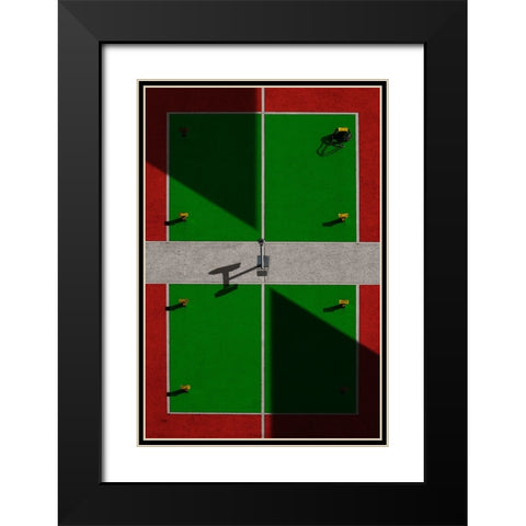 Sports Field Black Modern Wood Framed Art Print with Double Matting by Buczkowski, Tomasz