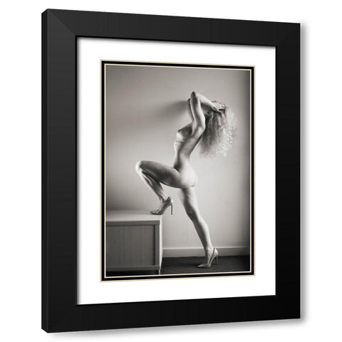Tension Black Modern Wood Framed Art Print with Double Matting by Brackstone, Mel
