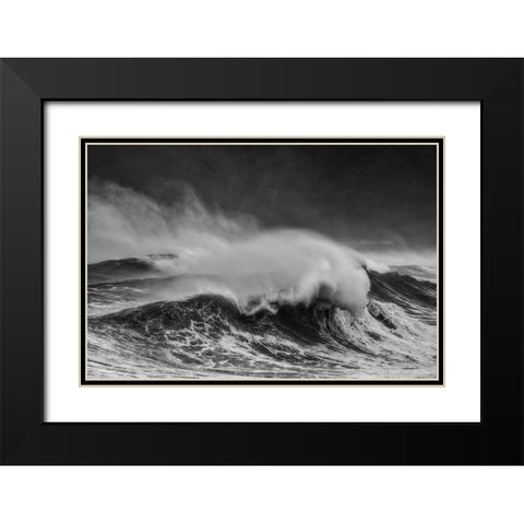 Wind Blowing Day Black Modern Wood Framed Art Print with Double Matting by Yamashita, Takafumi