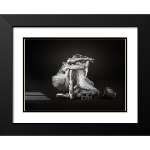 Out Of Order Black Modern Wood Framed Art Print with Double Matting by O Mahony, Kieran