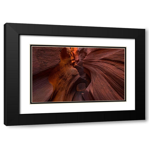 Slot Canyon Black Modern Wood Framed Art Print with Double Matting by S. Chia, James