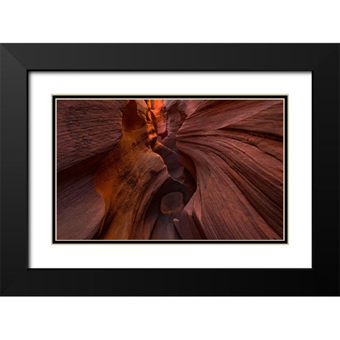Slot Canyon Black Modern Wood Framed Art Print with Double Matting by S. Chia, James