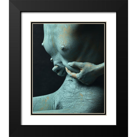 Qjust Blueq (AÂ„Â– 14) Black Modern Wood Framed Art Print with Double Matting by Belokonov, Boris