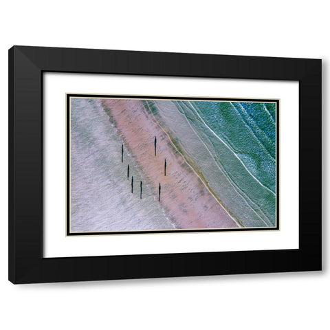 Seven Black Modern Wood Framed Art Print with Double Matting by Popan, Adrian