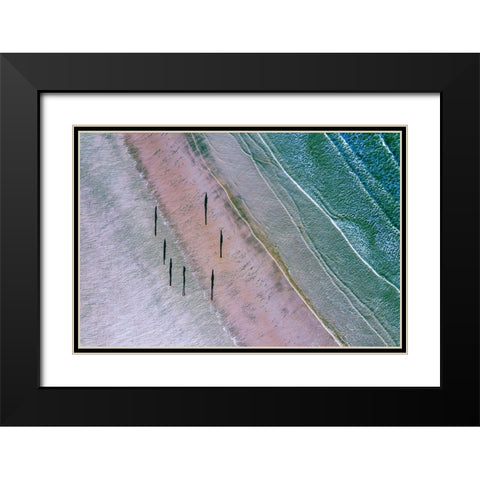Seven Black Modern Wood Framed Art Print with Double Matting by Popan, Adrian