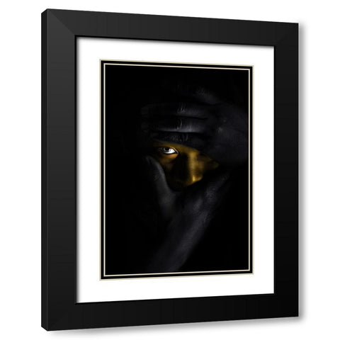 The Silence Black Modern Wood Framed Art Print with Double Matting by Petrocca, Domenico