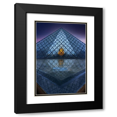 The Piramid Black Modern Wood Framed Art Print with Double Matting by Lopez Noval, Jorge