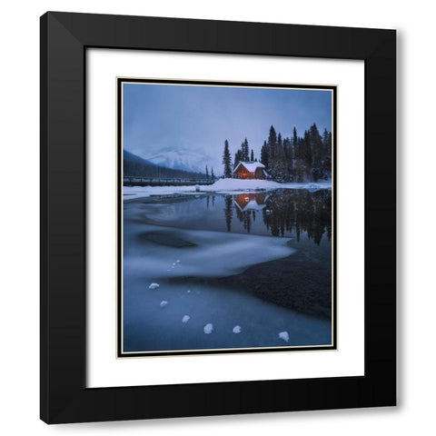 A Dream House Black Modern Wood Framed Art Print with Double Matting by L. Zhang, Jenny