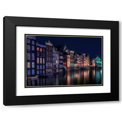 Amsterdam Colors Ii Black Modern Wood Framed Art Print with Double Matting by Osuna, Fran