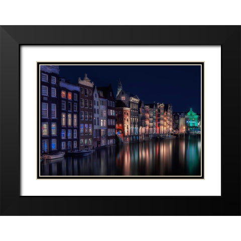 Amsterdam Colors Ii Black Modern Wood Framed Art Print with Double Matting by Osuna, Fran