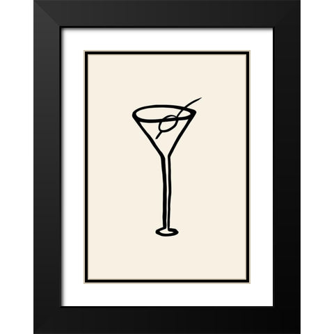 Shaken-Not Stirred Black Modern Wood Framed Art Print with Double Matting by 1x Studio