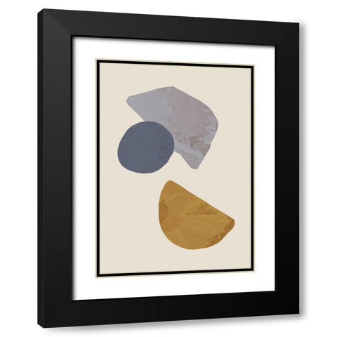 Collage 03 Black Modern Wood Framed Art Print with Double Matting by 1x Studio