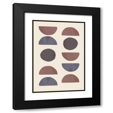 Collage 04 Black Modern Wood Framed Art Print with Double Matting by 1x Studio