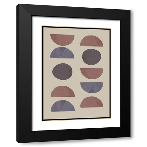 Collage 04 Sand Black Modern Wood Framed Art Print with Double Matting by 1x Studio