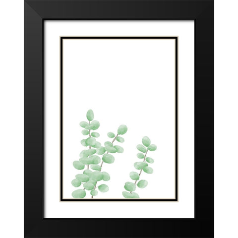 Branches Black Modern Wood Framed Art Print with Double Matting by 1x Studio II